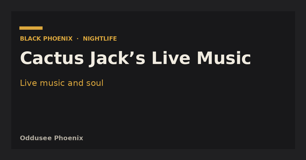 Cactus Jack’s Live Music