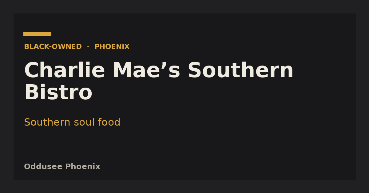 Charlie Mae’s Southern Bistro
