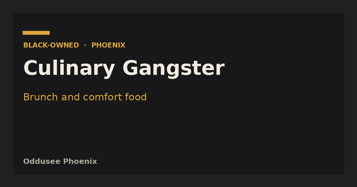 Culinary Gangster