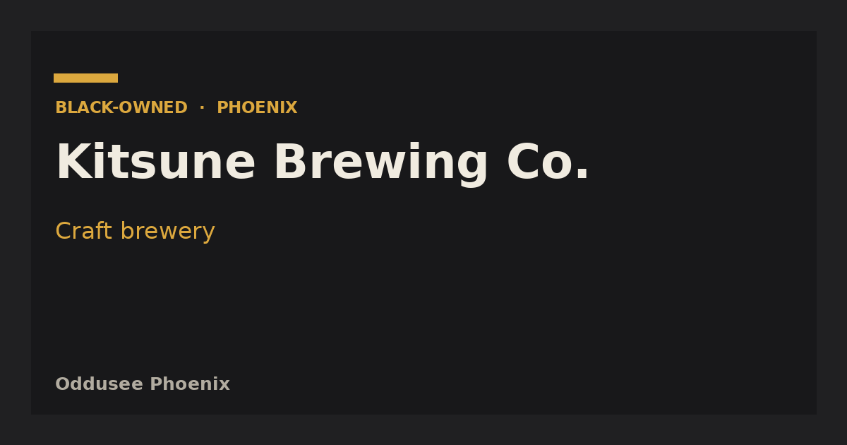 Kitsune Brewing Co.