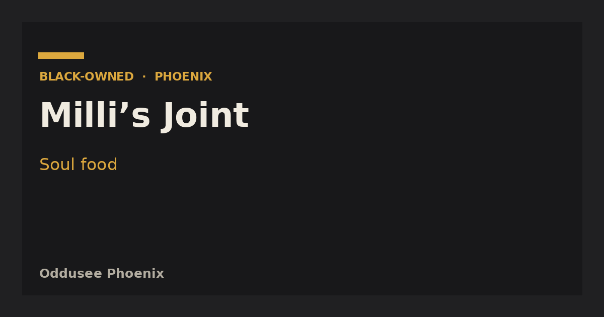 Milli’s Joint