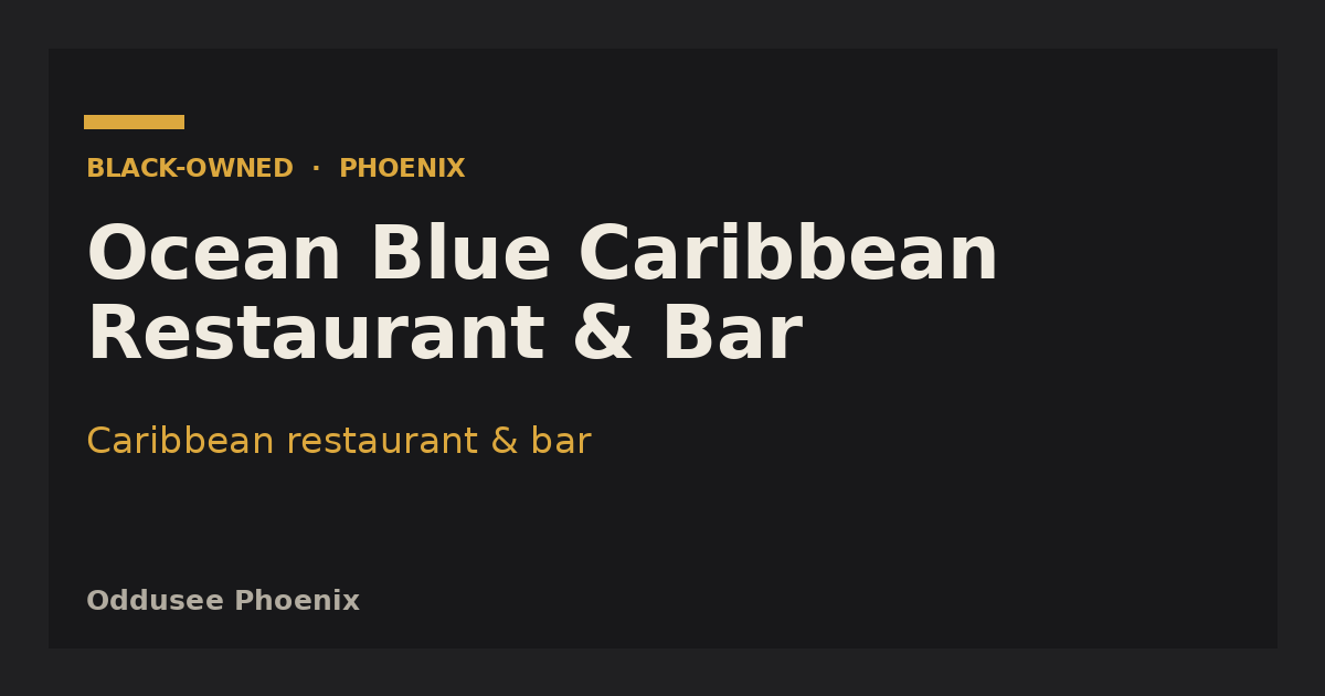Ocean Blue Caribbean Restaurant & Bar
