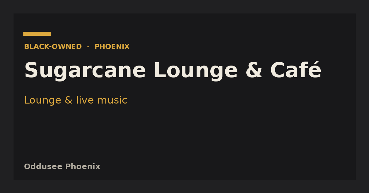 Sugarcane Lounge & Café