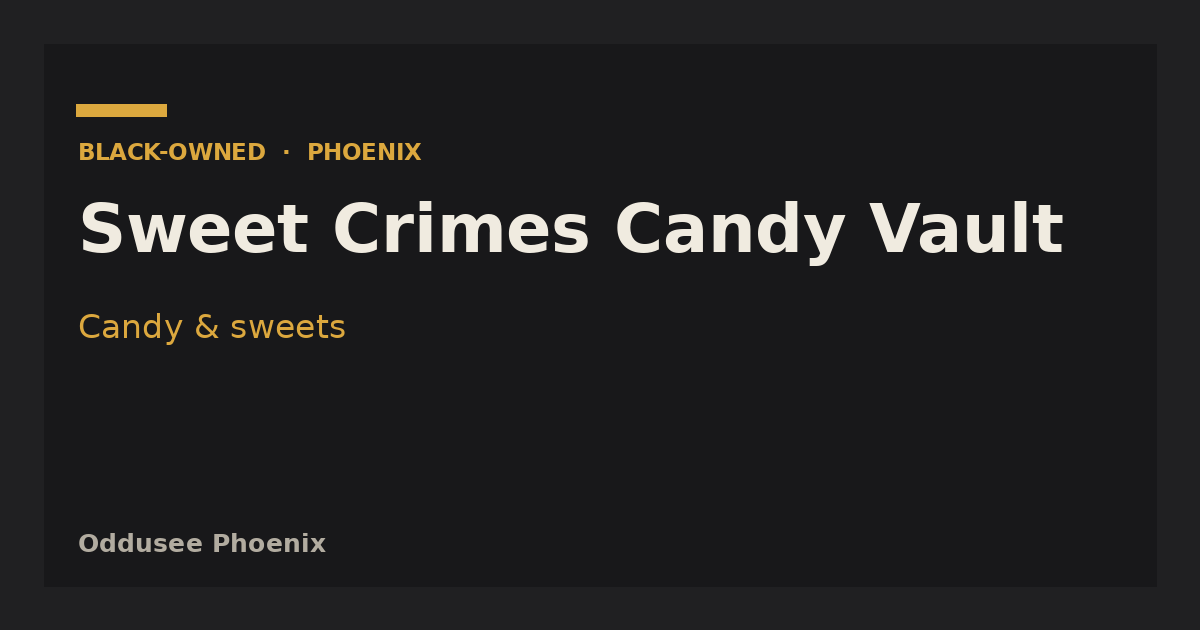 Sweet Crimes Candy Vault