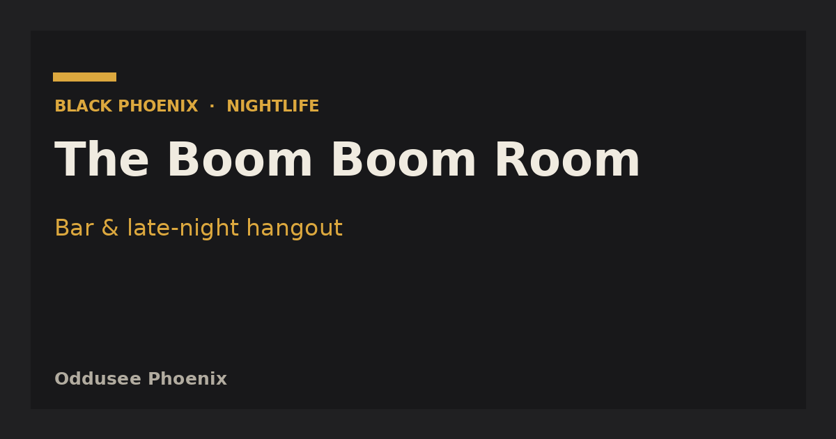 The Boom Boom Room