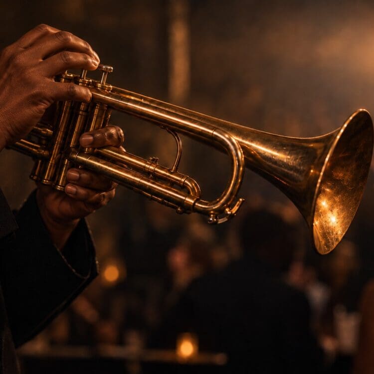 Brass band leading the parade